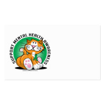 Mental Health Cat Business Card Template