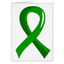 Mental Health Green Ribbon 3 Greeting Cards
