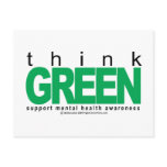 Mental Health Think Green postcards