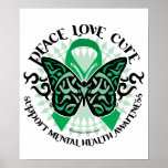 Mental Health Tribal Butterfly posters