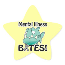 Mental Illness BITES (grey) Stickers