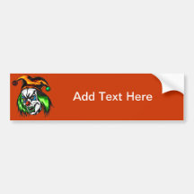 Mentally Insane Evil Clown Bumper Stickers