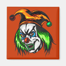 Mentally Insane Evil Clown Fridge Magnets