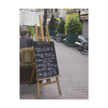 Menu Board of Bistro Postcard