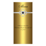 Menu Card Gold Black Silver Diamond Jewel Rack Card