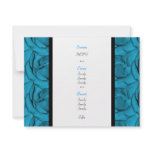 Menu templates - customisable blue roses