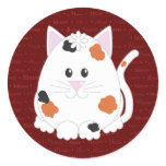 Meow Calico Cat Sticker