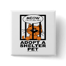 Meow (Save Me) Pinback Button