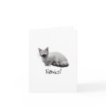 Meowing Cat Thanks Greeting Card