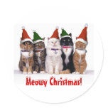 "Meowy Christmas!" Cats In Hats stickers