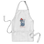 Meowy Christmas Santa Cat aprons
