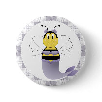 MerBee Bumble Bee Button