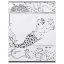 Mercat with seahorses and jellyfish flyer