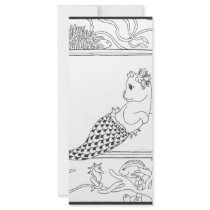 Mercat with seahorses and jellyfish custom rack card
