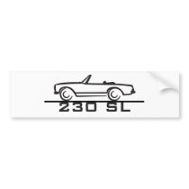 Mercedes 230 SL Type 113 Bumper Stickers
