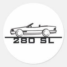 Mercedes 280 SL Type 129 Round Sticker
