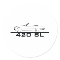 Mercedes 420 SL Type 107 Round Stickers
