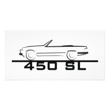 Mercedes 450 SL Type 107 Customized Photo Card