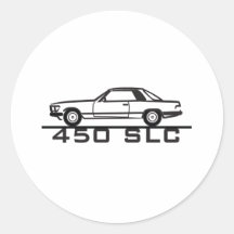 Mercedes 450 SLC 107 Round Stickers