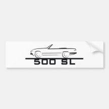 Mercedes 500 SL Type 107 Bumper Sticker