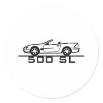 Mercedes 500 SL Type 230 Round Stickers