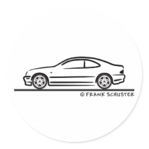 Mercedes CLK Round Sticker