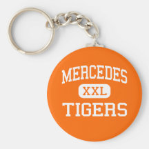 Mercedes - Tigers - High School - Mercedes Texas Keychains