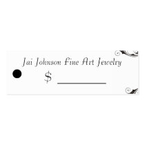 Merchandise Price Tags (Black & White Swirl)