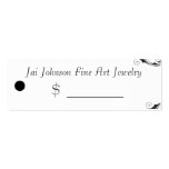 Merchandise Price Tags (Black & White Swirl) business cards