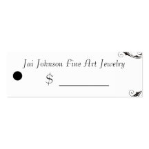 Merchandise Price Tags (Black & White Swirl) Business Card Templates