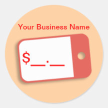 Merchandise Price Tags Round Stickers
