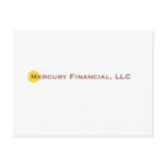 Mercury Financial Logo I Postcards