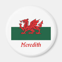 Meredith Welsh Flag Fridge Magnet