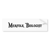 Merfolk Biologist Sticker Bumper Stickers