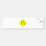 Merge Left Sign Bumper Sticker