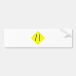 Merge Right Sign Bumper Stickers