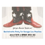 Merica Girl Red White Blue Boots Bachelorette Custom Invite