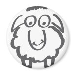 merino sheep fridge magnet