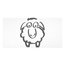 merino sheep customized photo card