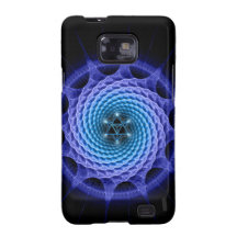 Merkaba Spiral Mandala Blue ( Fractal Geometry ) Galaxy S2 Cases