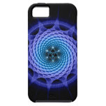 Merkaba Spiral Mandala Blue ( Fractal Geometry ) iPhone 5 Cover