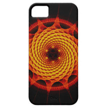 Merkaba Spiral Mandala Red ( Fractal Geometry ) iPhone 5 Cover