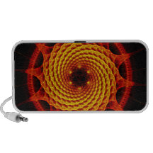 Merkaba Spiral Mandala Red ( Fractal Geometry ) Mini Speakers