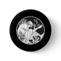 Merlin Aubrey Beardsley Pinback Buttons