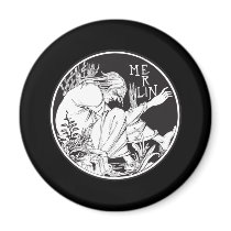 Merlin Aubrey Beardsley Fridge Magnet