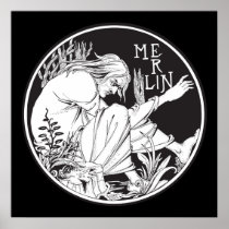 Merlin Aubrey Beardsley Poster