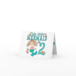 Mermaid 2nd Birthday Invitations cards