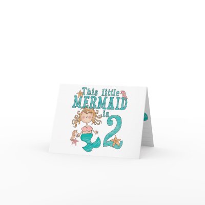 Mermaid 2nd Birthday Invitations Card by Kewlkids
