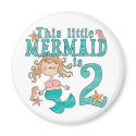 Mermaid 2nd Birthday magnets