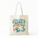 Mermaid 3rd Birthday bags